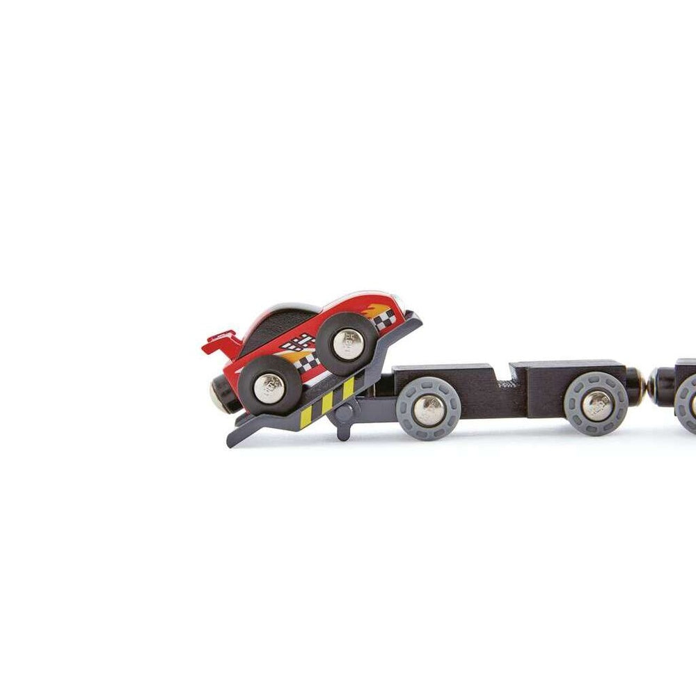 Hape - Railway: Race Car Transporter