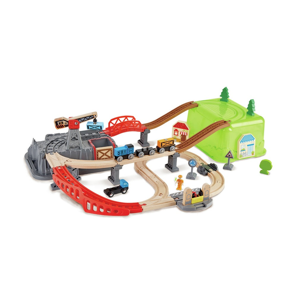 Hape - Railway: Railway Bucket-Builder-Set
