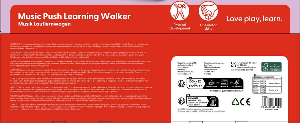 Hape - Ride-Ons & Walkers: My First Musical Walker