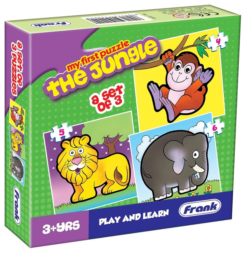 My First Puzzle 3pk - Asst A (Animals - Dinosaurs - The Jungle)
