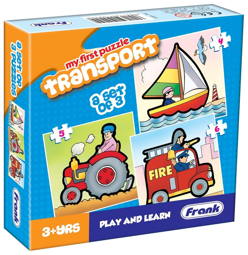 My First Puzzle 3pk - Asst B (In Water - On Road - Transport)