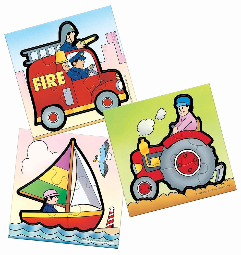 My First Puzzle 3pk - Asst B (In Water - On Road - Transport)