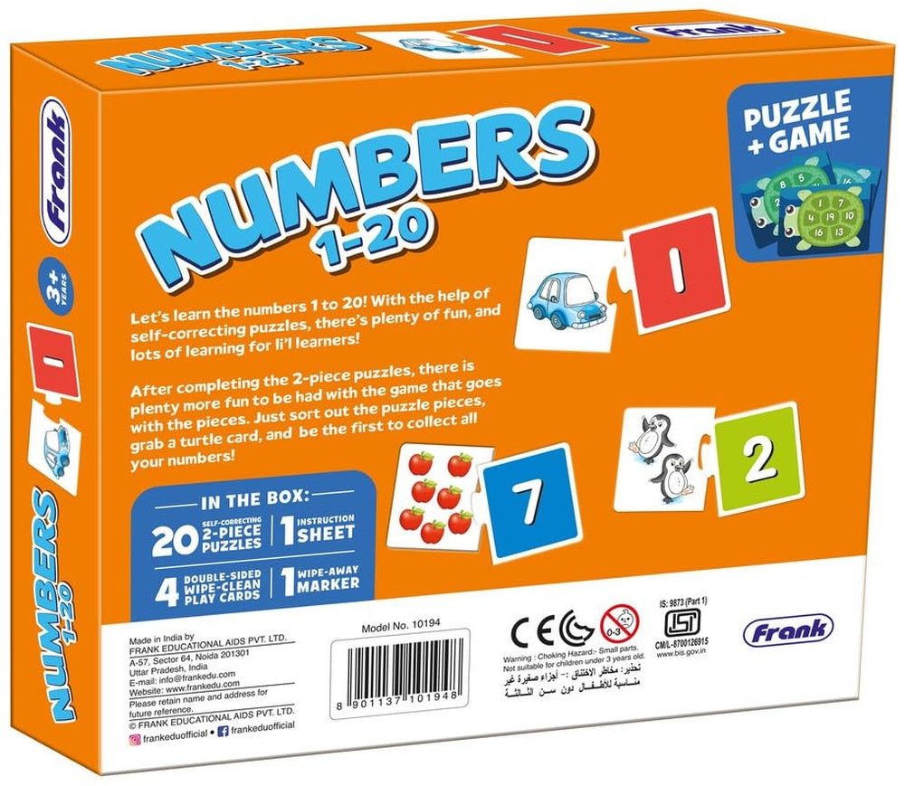 Early Learner Puzzle & Game - 2 Asst (Numbers 1-20 - Alphabet small letters)