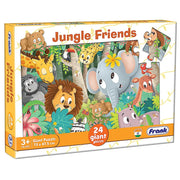 24pce Giant Piece Floor Puzzle - 3 Asst (Dinosaur World - Fairy Garden - Jungle Friends)