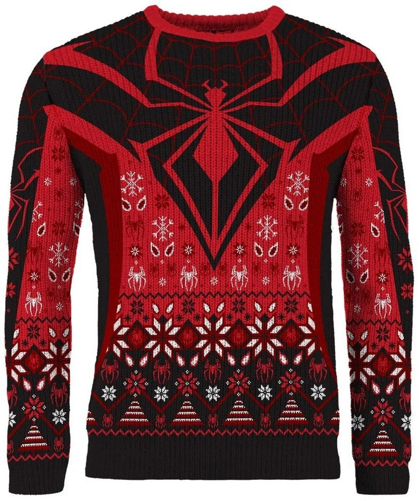 Spider Man Miles Morales Christmas Jumper (Size XL)