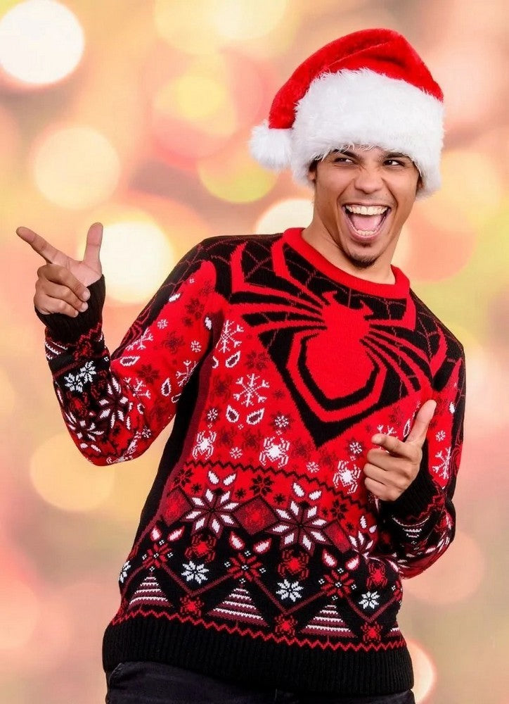 Spider Man Miles Morales Christmas Jumper (Size XL)