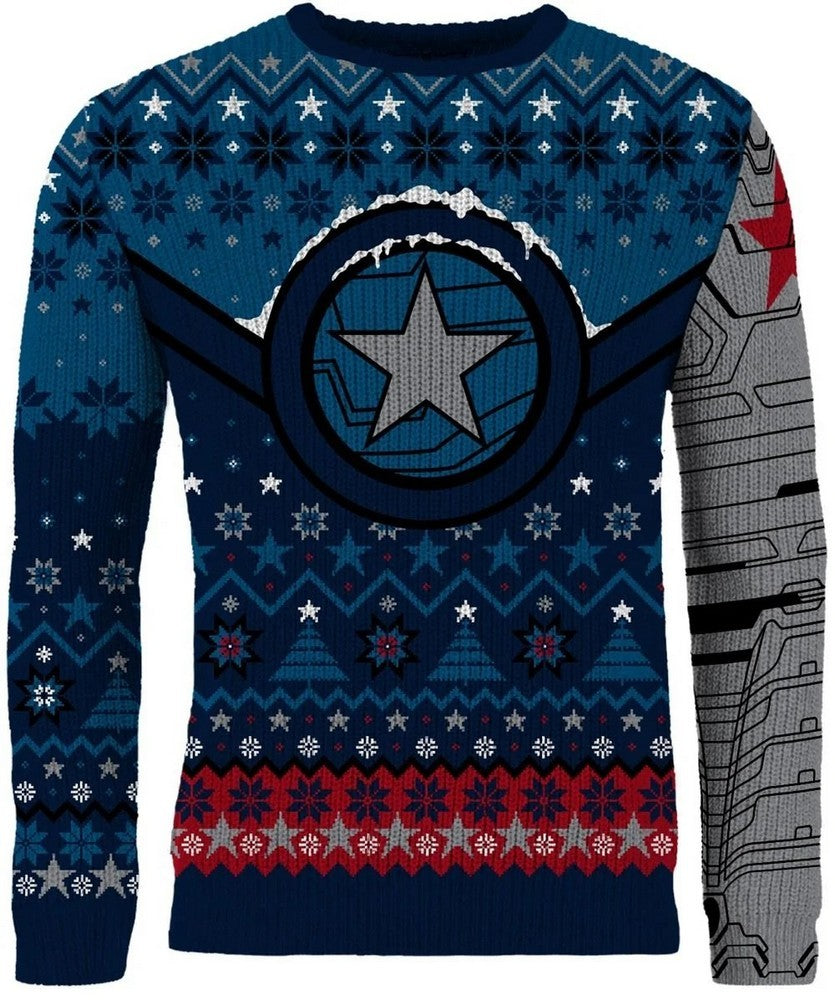 Marvel Winter Soldier Christmas Jumper (Size L)