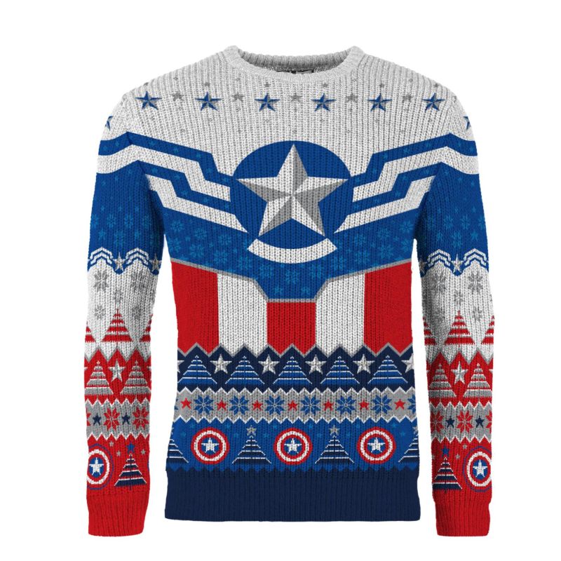 Sam Wilson Captain America Christmas Jumper (Size XS)