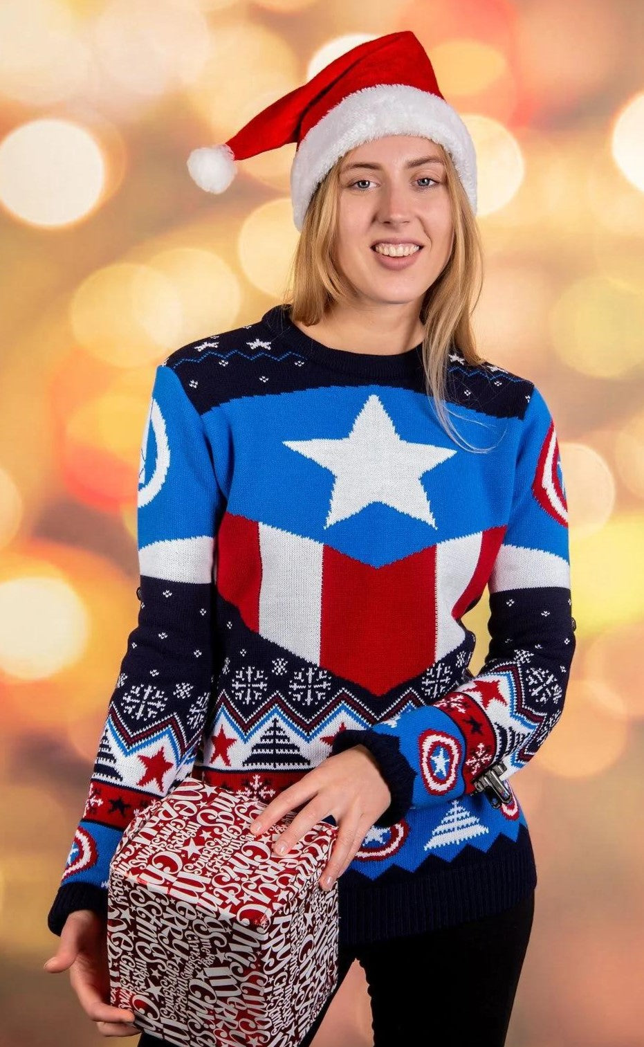 Captain America Christmas Jumper (Size XS)