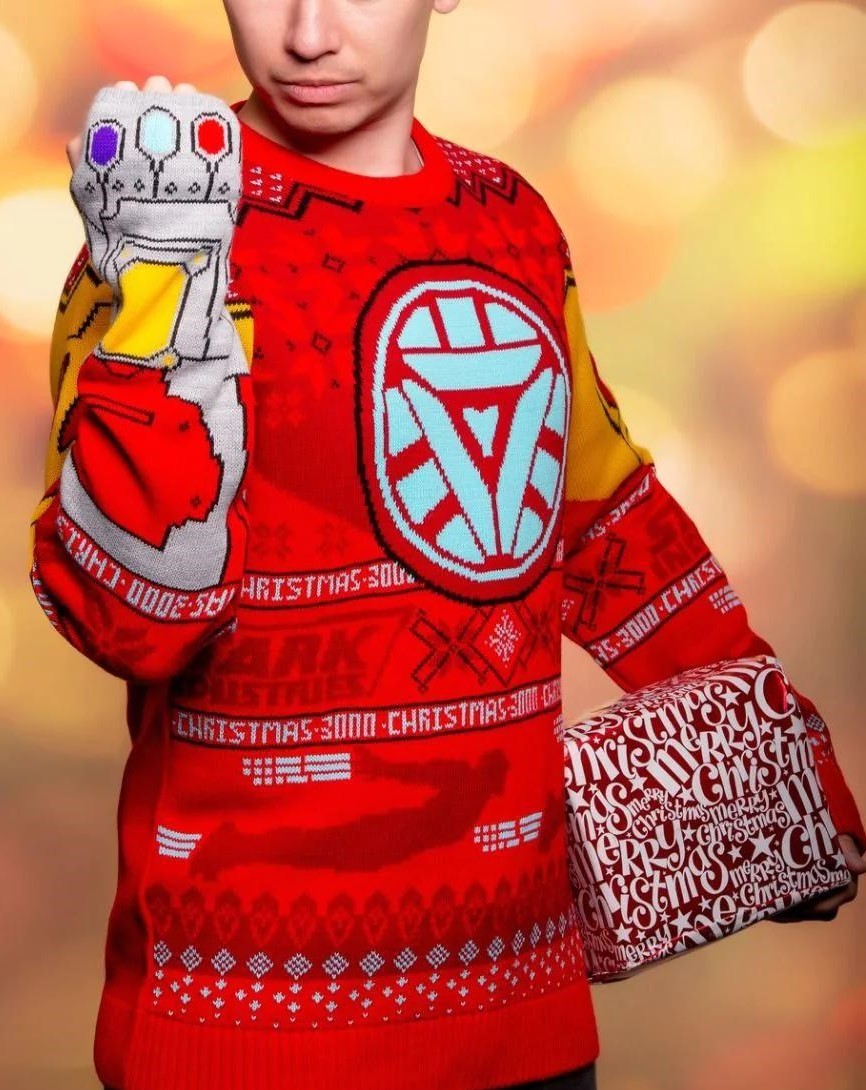Avengers Iron Man Christmas Jumper (Size L)