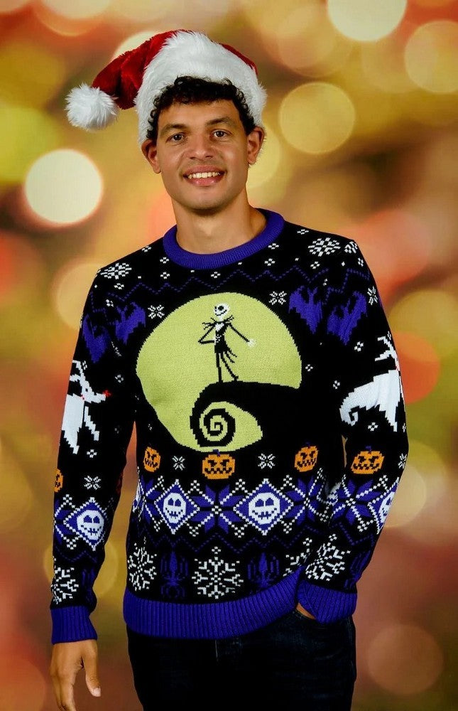 Nightmare Before Christmas 8-bit Christmas Jumper (Size S)
