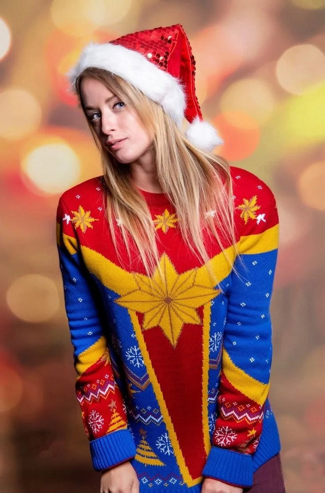 Captain Marvel Christmas Jumper (Size L)