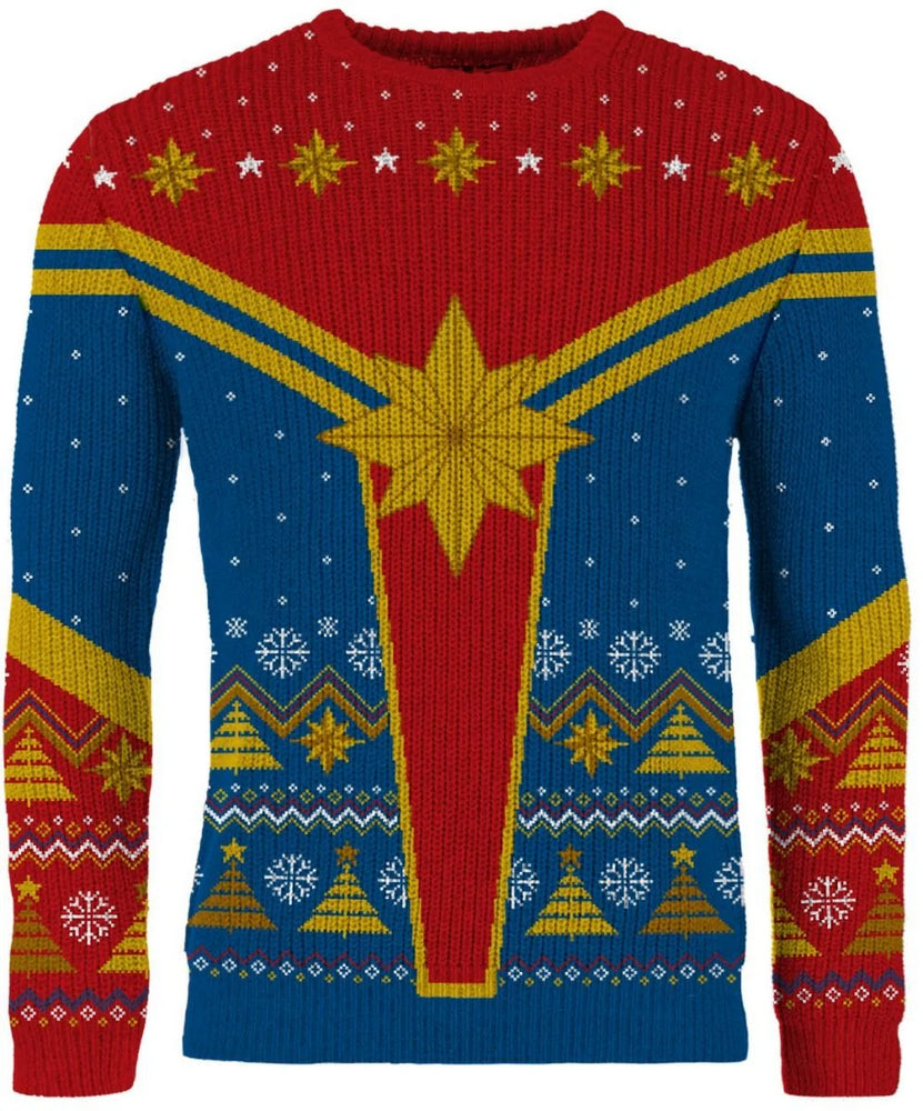 Captain Marvel Christmas Jumper (Size XL)