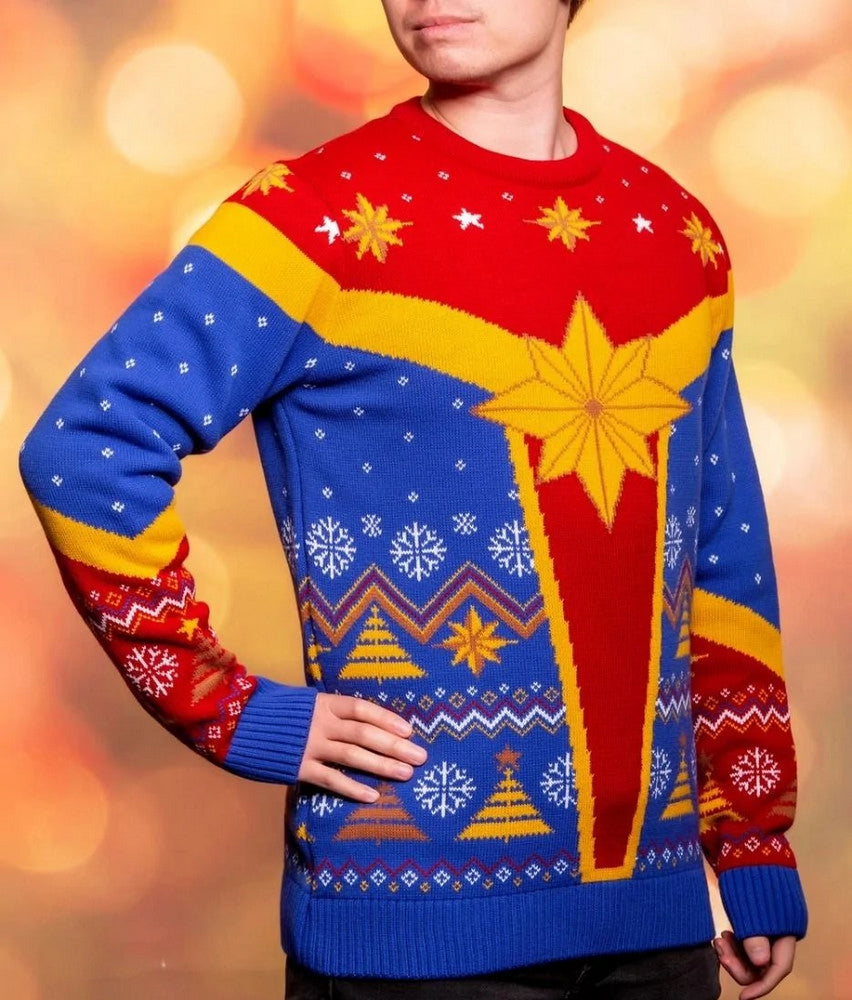 Captain Marvel Christmas Jumper (Size XXXL)