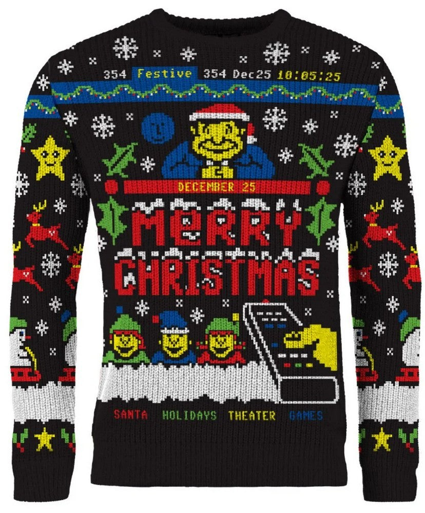 TV Text Christmas Jumper (Size L)