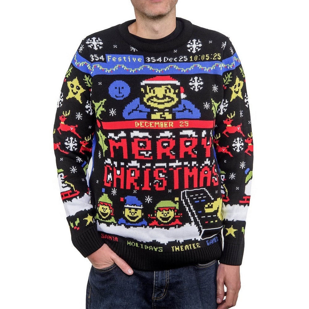 TV Text Christmas Jumper (Size L)