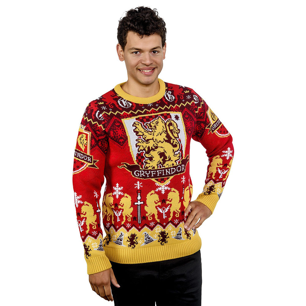 Gryffindor House Crest Christmas Jumper (Size L)
