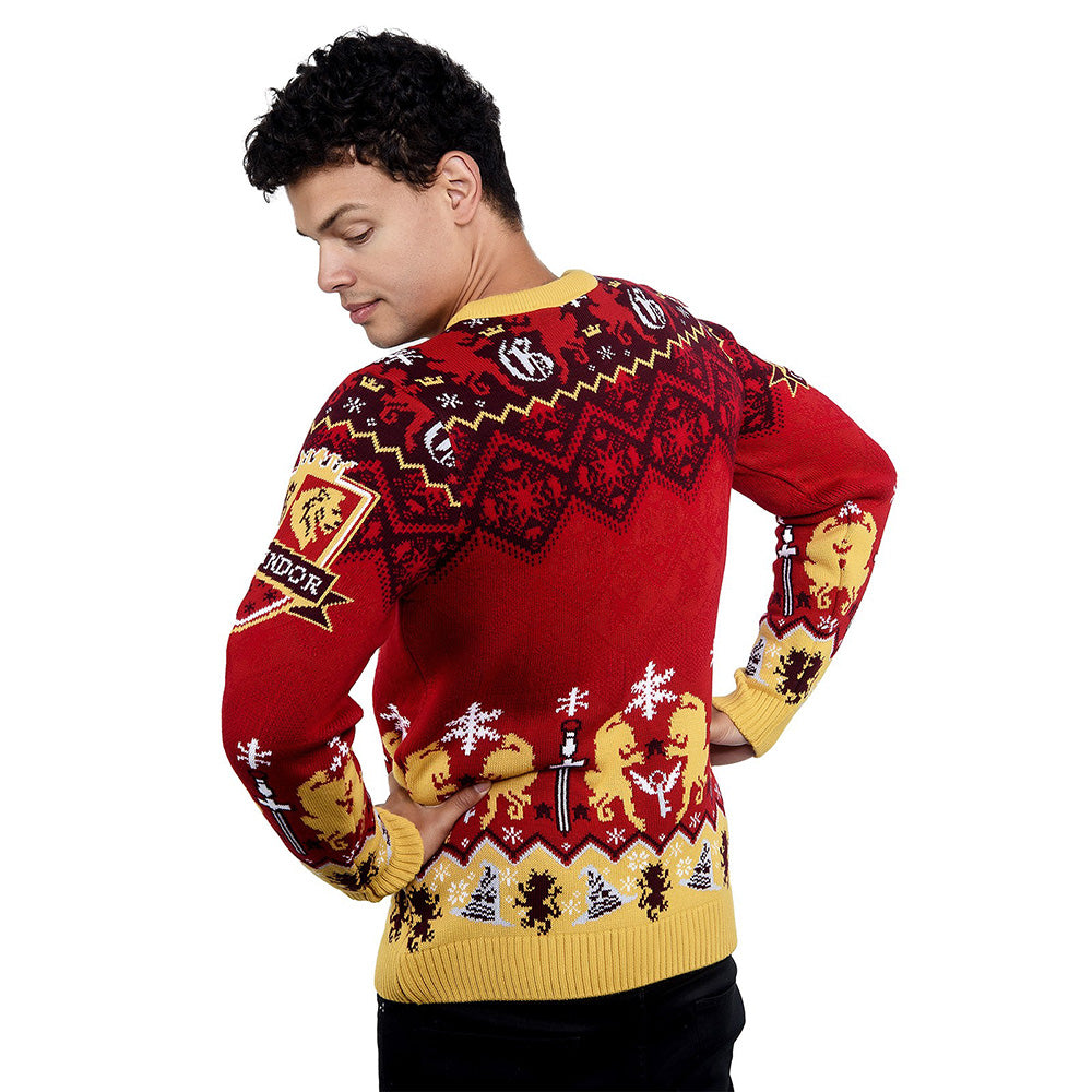 Gryffindor House Crest Christmas Jumper (Size L)