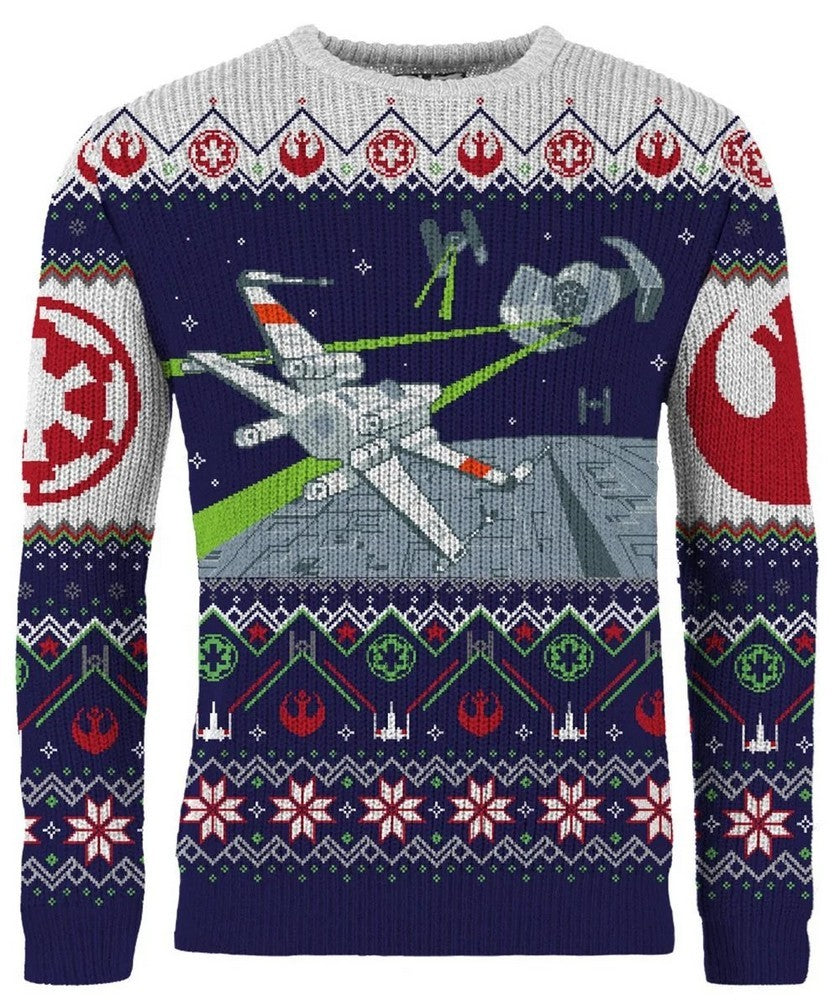 Star Wars X-Wing v TIE Fighter Christmas Jumper (Size XL)