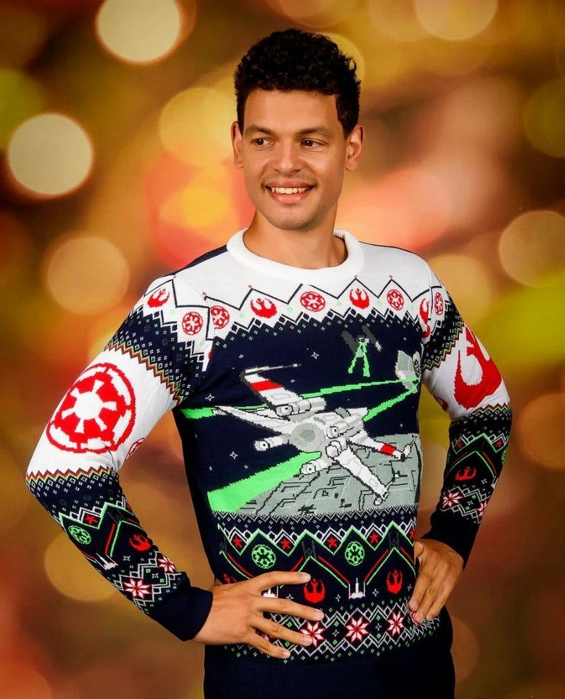 Star Wars X-Wing v TIE Fighter Christmas Jumper (Size XXXL)