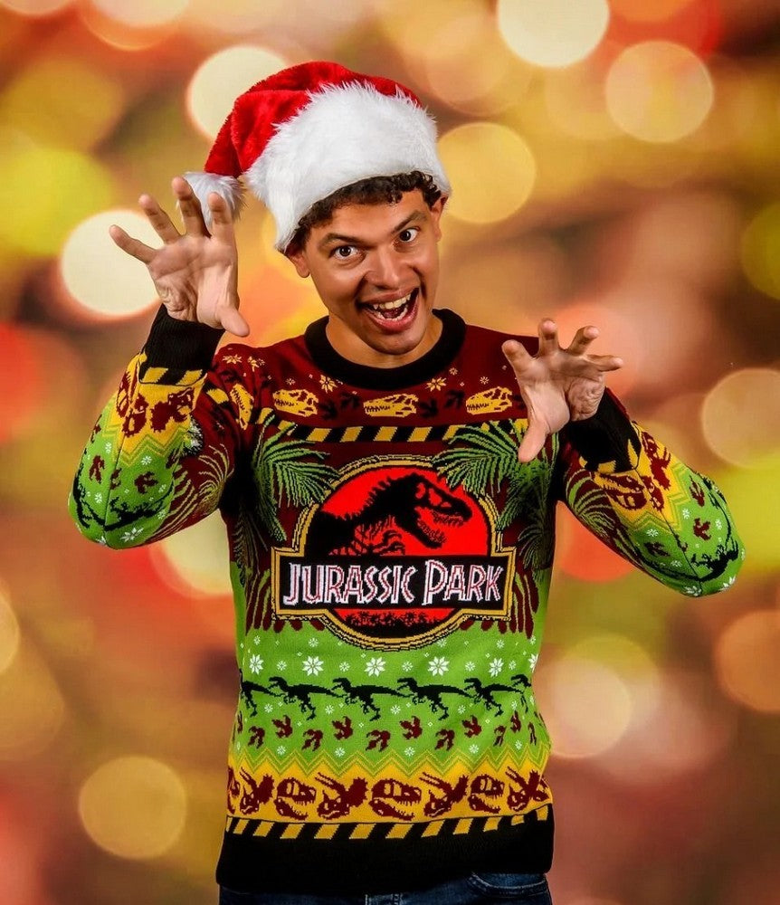 Jurassic Park: Happy Rexmas Christmas Jumper (Size: XL)