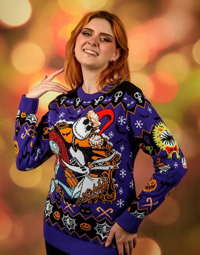 Nightmare Before Christmas: Jack and Sally Christmas Jumper (Size: XS)