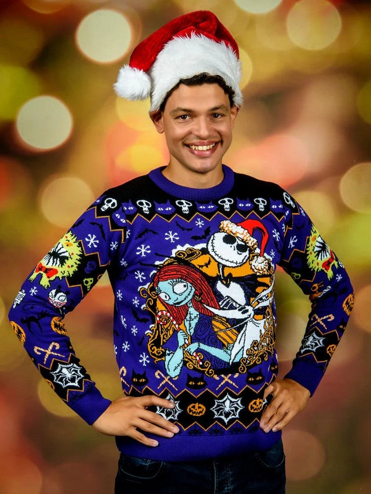 Nightmare Before Christmas: Jack and Sally Christmas Jumper (Size: M)