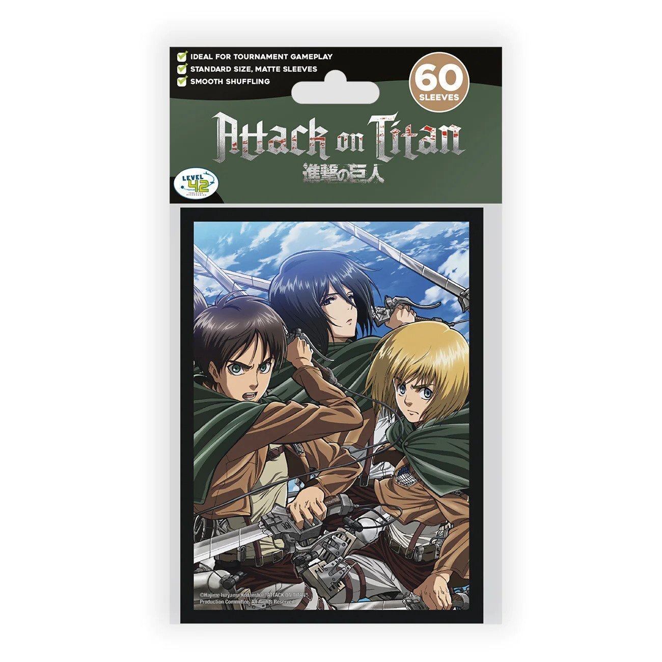 Player's Choice - Licensed Attack on Titan Yu-Gi-Oh sized Sleeves Battle Trio (62x89mm)