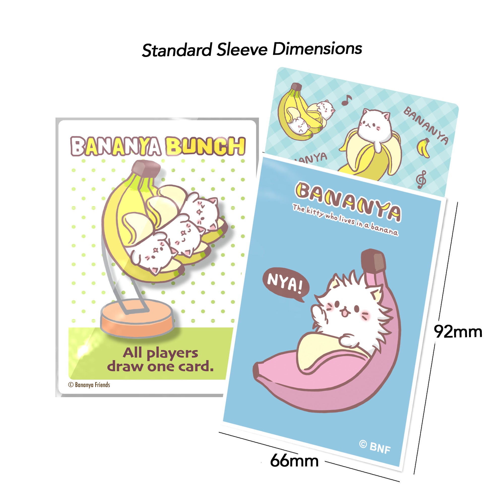 Player's Choice - Licensed Bananya Standard Sleeves Long Haired Bananya (Blue) (66x91mm (std))