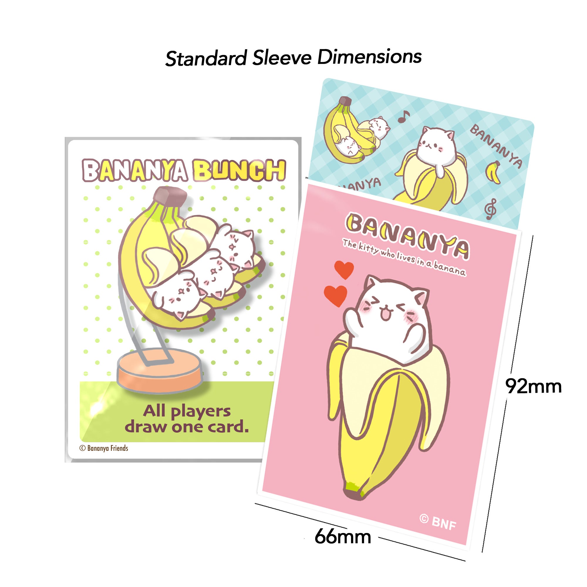 Player's Choice - Licensed Bananya Standard Sleeves Lovey Bananya (pink) (66x91mm (std))