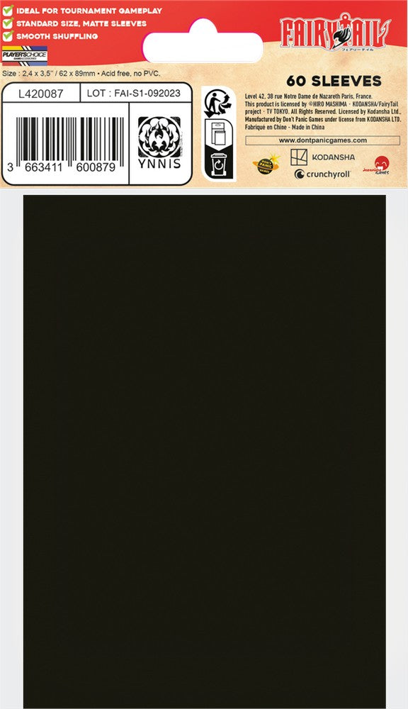 Player's Choice - Licensed Heroes of Fairy Tail Japanese Size Sleeves - Natsu & Happy (62x89mm)