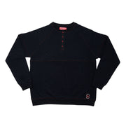 Darrington Press - Fjord Stone Black Henley Long Sleeve Shirt - XS