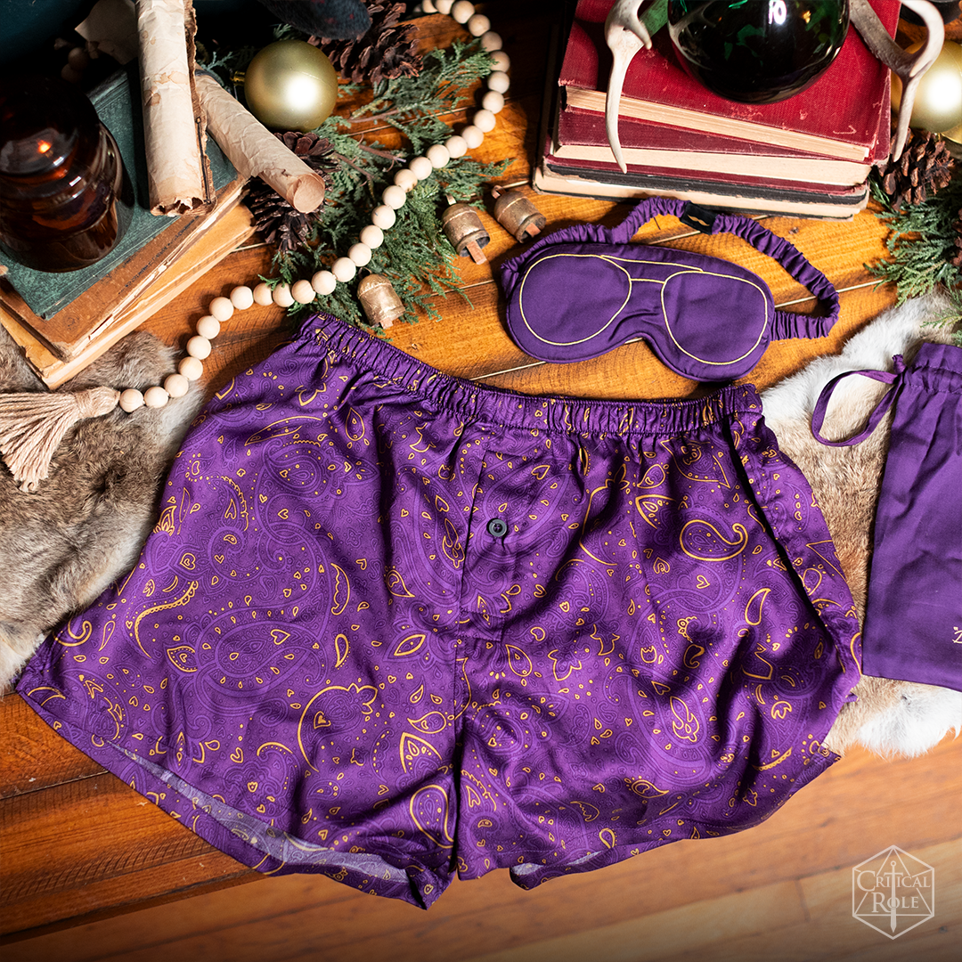 Darrington Press - Vox Machina Collection: Scanlan Shorthalt Boxers & Sleep Mask Set - 2XL