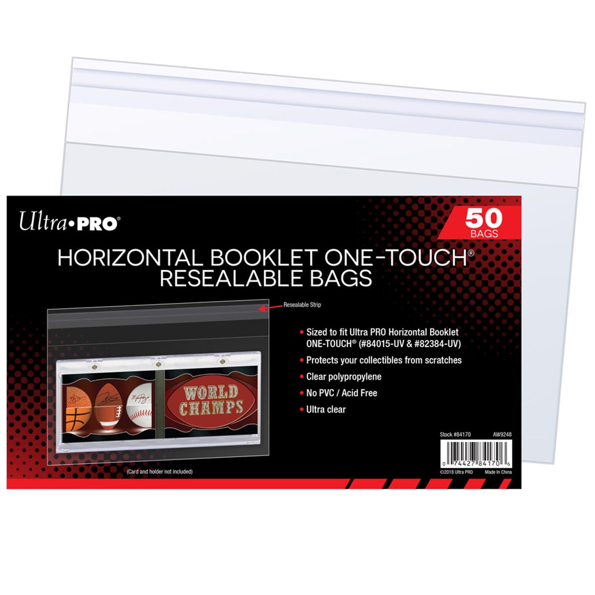 Ultra Pro: UP84170 Horizontal Booklet ONE-TOUCH Resealable Bags