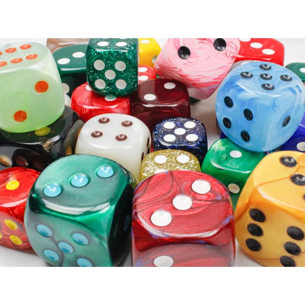 CXH DA2535OC Bag of 30 6-sided Dice w/Pips Sale (25mm - 30mm - 35mm)
