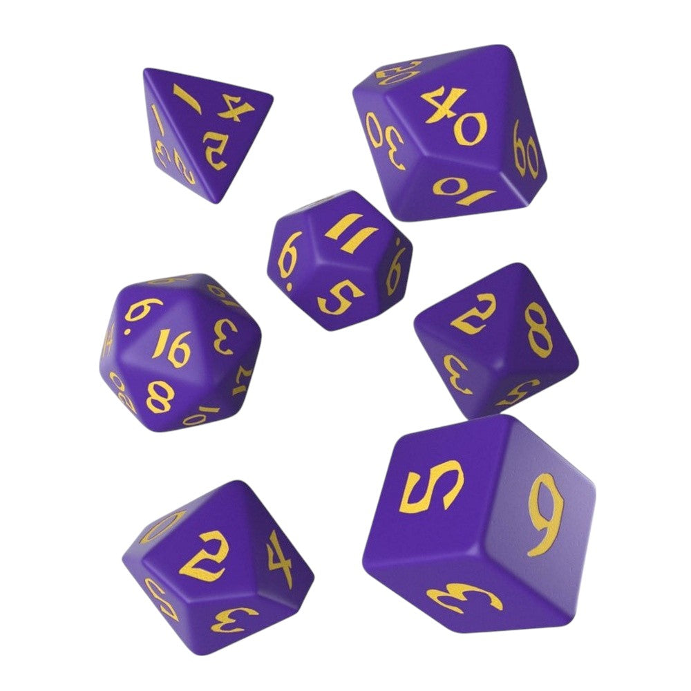 Q Workshop: Classic Runic Purple & yellow Dice (7)