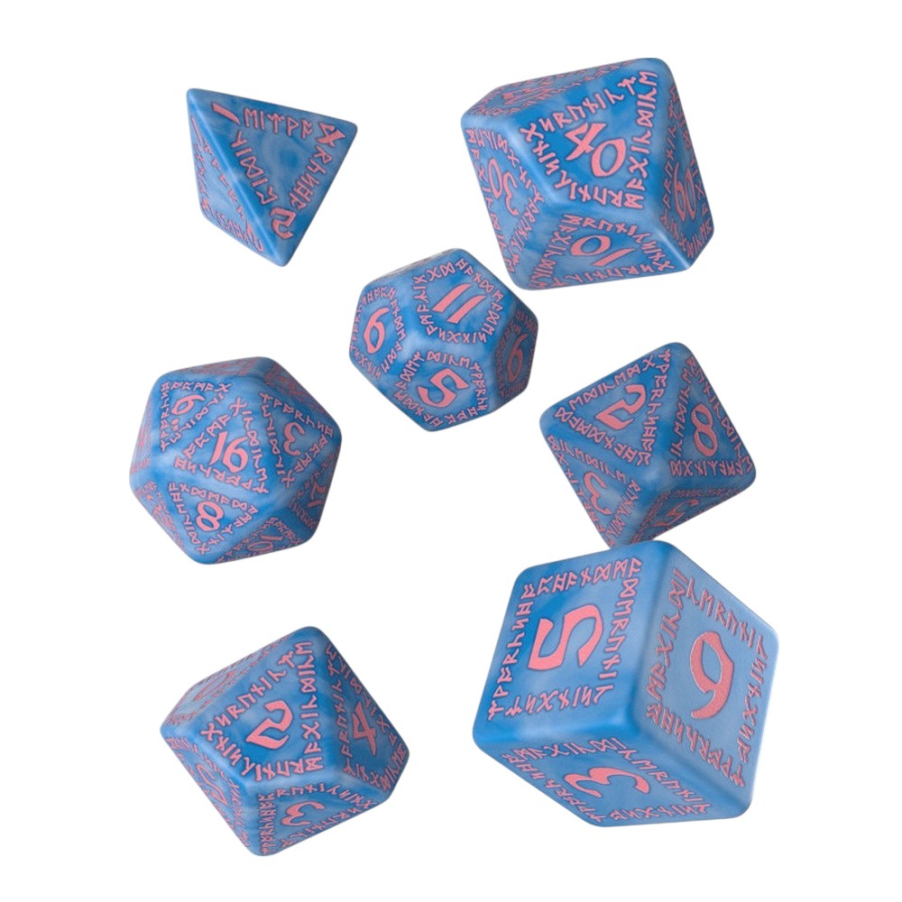 Q Workshop: Runic Glacier & pink Dice Set