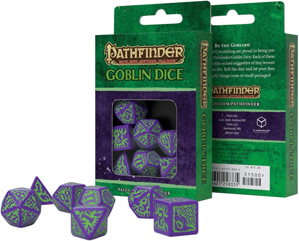 Q Workshop: Pathfinder Goblin Purple & green Dice Se