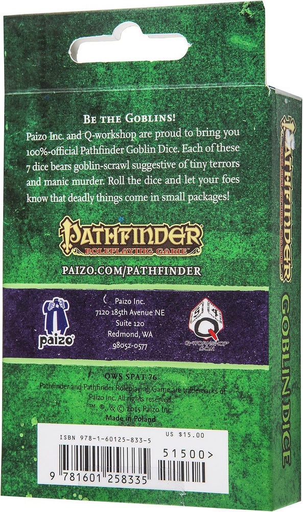Q Workshop: Pathfinder Goblin Purple & green Dice Se