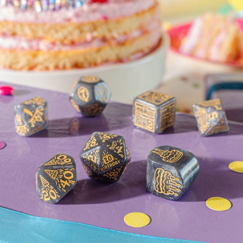 Q Workshop - Happy Birthday - Confetti Dice Set 7