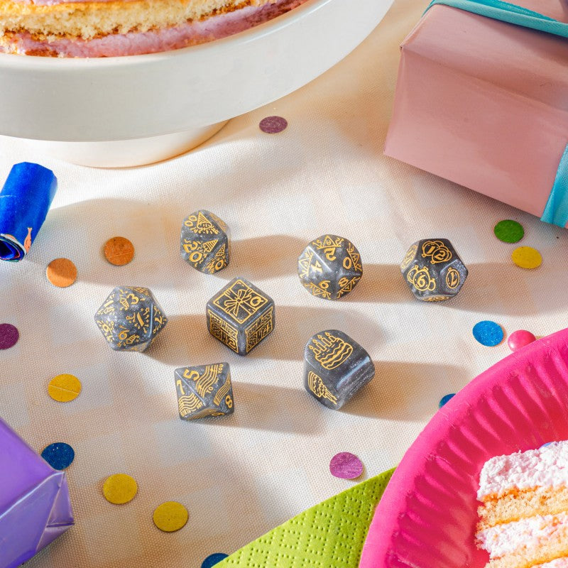 Q Workshop - Happy Birthday - Confetti Dice Set 7