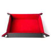 Fanroll: Fold Up Velvet Dice Tray w/ PU Leather Backing: Red