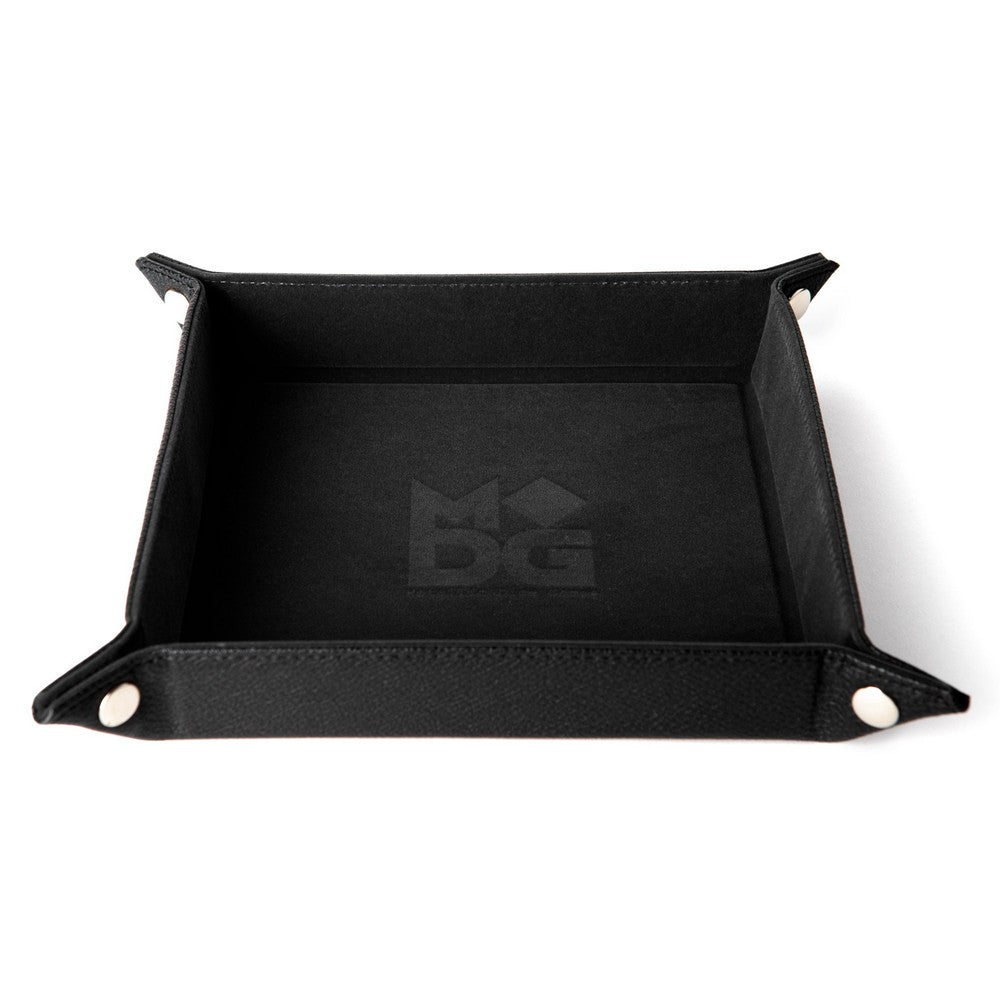 Fanroll: Fold Up Velvet Dice Tray w/ PU Leather Backing: Black
