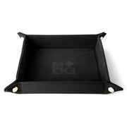 Fanroll: Fold Up Velvet Dice Tray w/ PU Leather Backing: Black