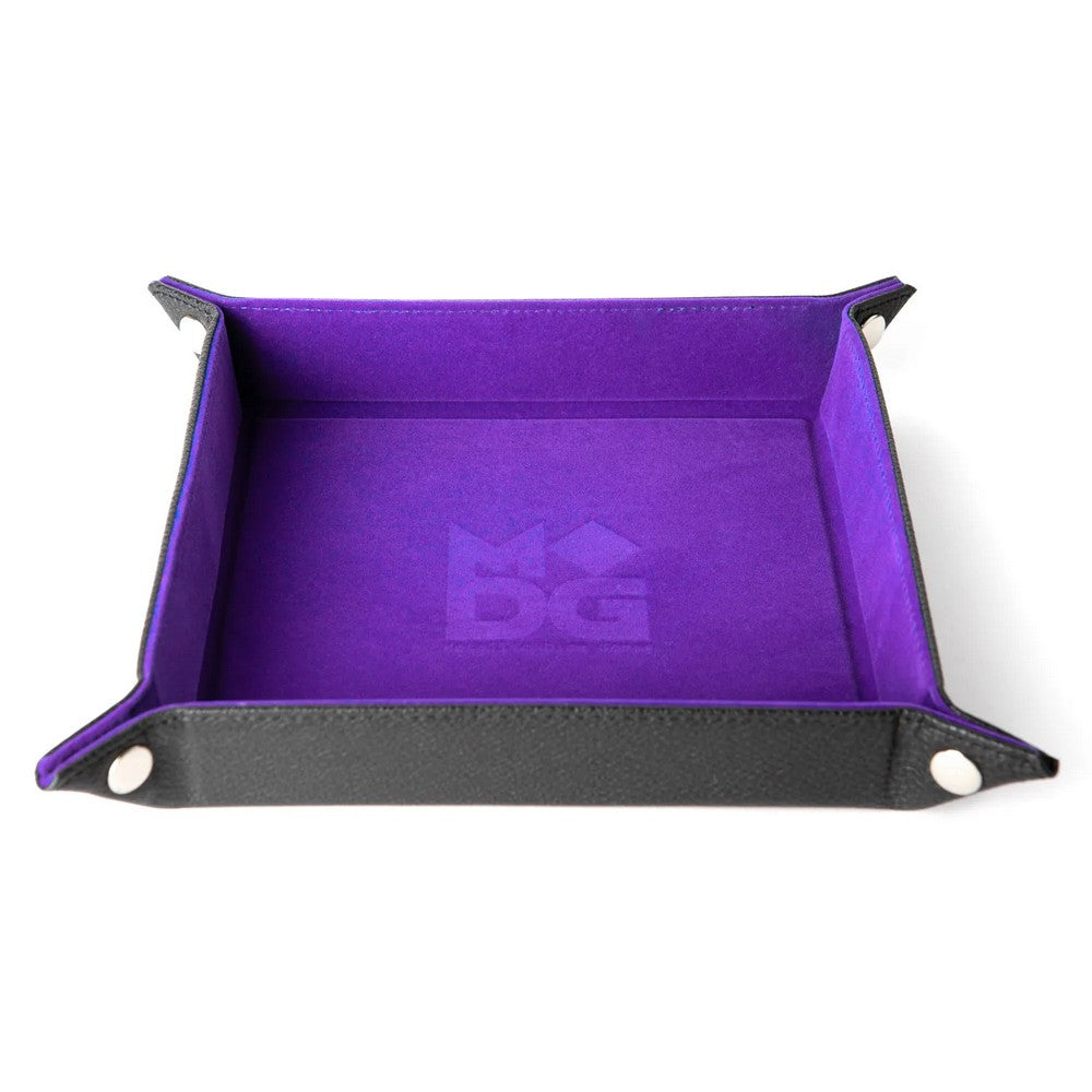 Fanroll: Fold Up Velvet Dice Tray w/ PU Leather Backing: Purple