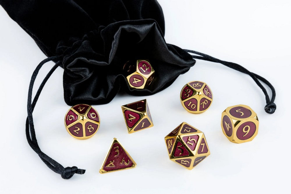 Fanroll: Large Velvet Dice Bag: Black w/ Black Satin