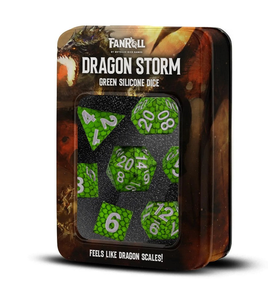 Fanroll: Dragon Storm Silicone Dice Set: Green Dragon Scales