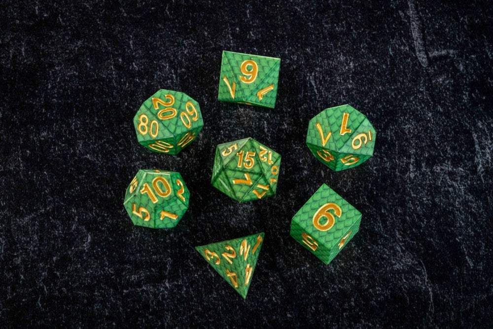 Fanroll: Dragon Storm Silicone Dice Set: Green Dragon Scales