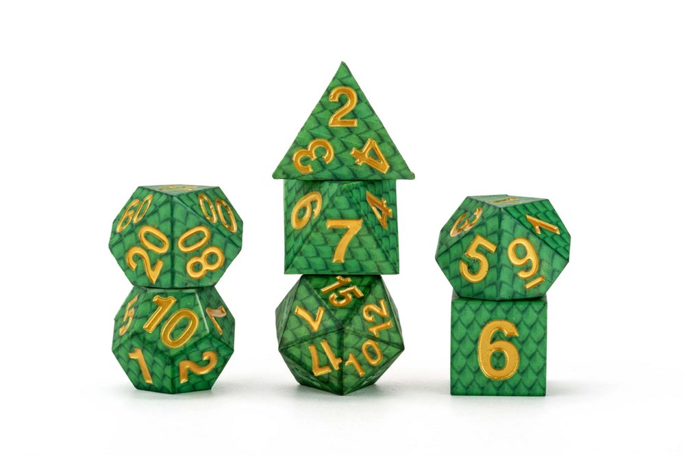 Fanroll: Dragon Storm Silicone Dice Set: Green Dragon Scales