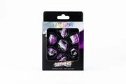 Fanroll: 16mm Pride Sharp Edge Silicone Rubber Poly Dice Set: Asexual